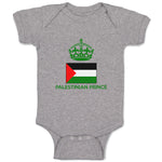 Baby Clothes Palestinian Prince Crown Countries Baby Bodysuits Boy & Girl Cotton