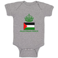 Baby Clothes Palestinian Prince Crown Countries Baby Bodysuits Boy & Girl Cotton