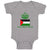 Baby Clothes Palestinian Prince Crown Countries Baby Bodysuits Boy & Girl Cotton