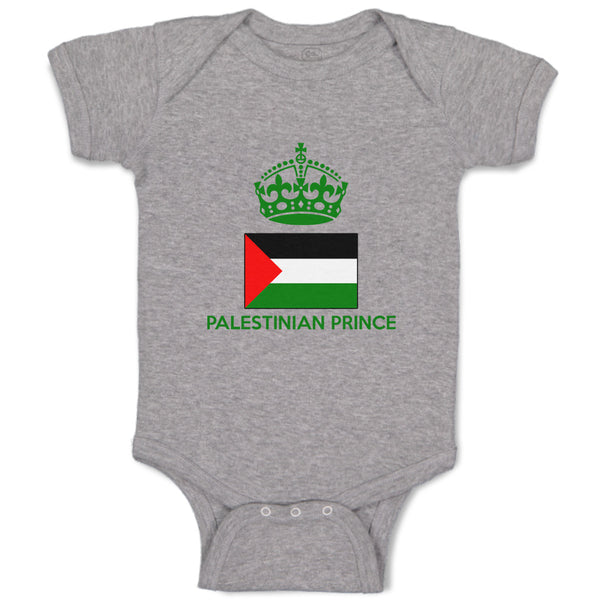 Baby Clothes Palestinian Prince Crown Countries Baby Bodysuits Boy & Girl Cotton