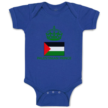 Baby Clothes Palestinian Prince Crown Countries Baby Bodysuits Boy & Girl Cotton