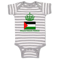 Baby Clothes Palestinian Prince Crown Countries Baby Bodysuits Boy & Girl Cotton
