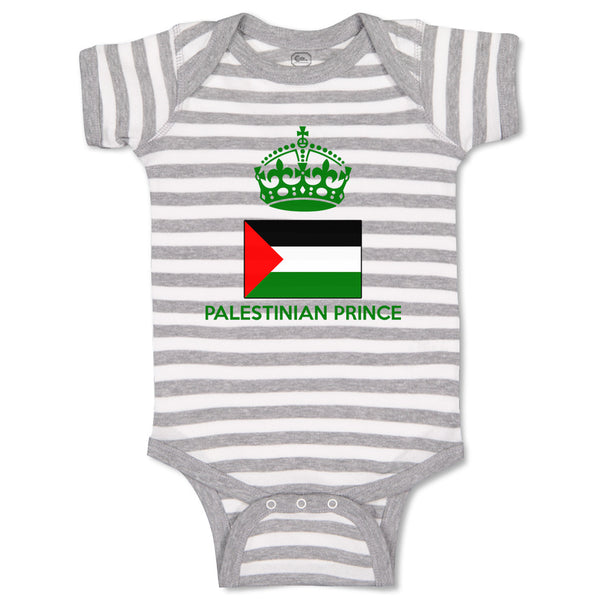 Baby Clothes Palestinian Prince Crown Countries Baby Bodysuits Boy & Girl Cotton