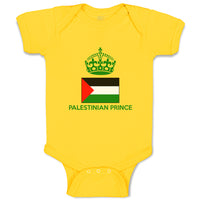 Baby Clothes Palestinian Prince Crown Countries Baby Bodysuits Boy & Girl Cotton