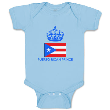 Baby Clothes Puerto Rican Prince Crown Countries Baby Bodysuits Cotton