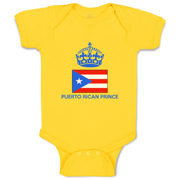 Baby Clothes Puerto Rican Prince Crown Countries Baby Bodysuits Cotton