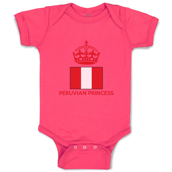 Baby Clothes Peruvian Princess Crown Countries Baby Bodysuits Boy & Girl Cotton