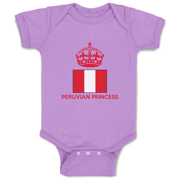 Baby Clothes Peruvian Princess Crown Countries Baby Bodysuits Boy & Girl Cotton