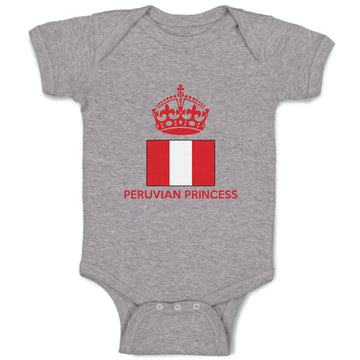 Baby Clothes Peruvian Princess Crown Countries Baby Bodysuits Boy & Girl Cotton