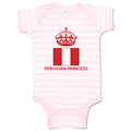 Baby Clothes Peruvian Princess Crown Countries Baby Bodysuits Boy & Girl Cotton