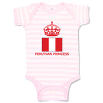 Baby Clothes Peruvian Princess Crown Countries Baby Bodysuits Boy & Girl Cotton