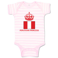 Baby Clothes Peruvian Princess Crown Countries Baby Bodysuits Boy & Girl Cotton