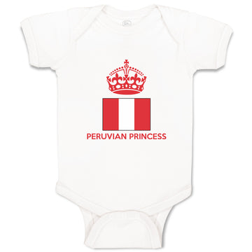 Baby Clothes Peruvian Princess Crown Countries Baby Bodysuits Boy & Girl Cotton