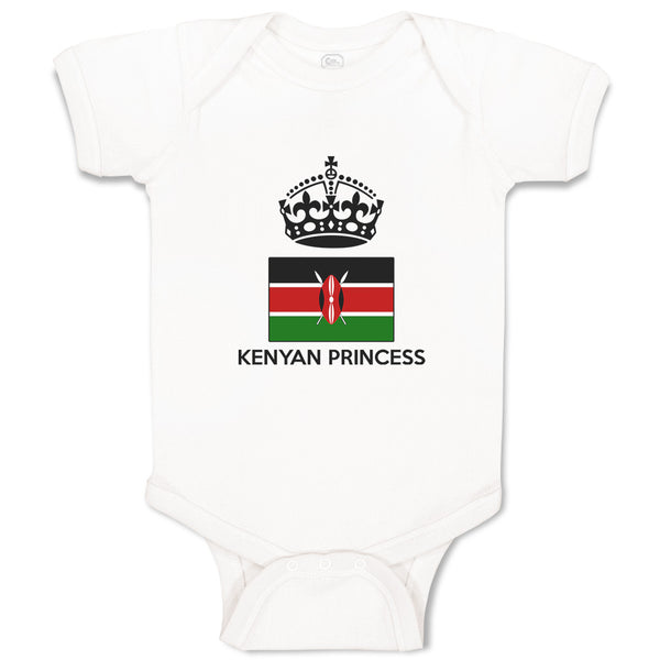 Baby Clothes Kenyan Princess Crown Countries Baby Bodysuits Boy & Girl Cotton