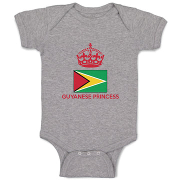 Baby Clothes Guyanese Princess Crown Countries Baby Bodysuits Boy & Girl Cotton