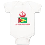 Baby Clothes Guyanese Princess Crown Countries Baby Bodysuits Boy & Girl Cotton