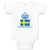 Baby Clothes Swedish Princess Crown Countries Baby Bodysuits Boy & Girl Cotton