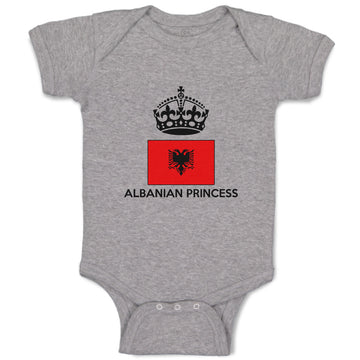 Baby Clothes Albanian Princess Crown Countries Baby Bodysuits Boy & Girl Cotton
