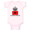 Baby Clothes Albanian Princess Crown Countries Baby Bodysuits Boy & Girl Cotton