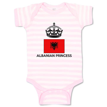 Baby Clothes Albanian Princess Crown Countries Baby Bodysuits Boy & Girl Cotton