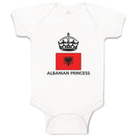Baby Clothes Albanian Princess Crown Countries Baby Bodysuits Boy & Girl Cotton
