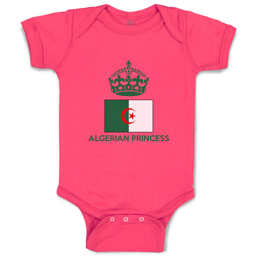 Baby Clothes Algerian Princess Crown Countries Baby Bodysuits Boy & Girl Cotton