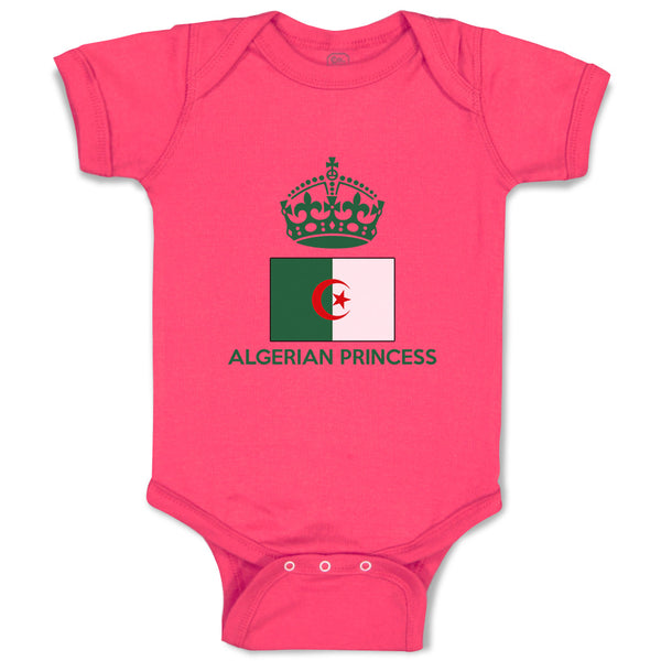 Baby Clothes Algerian Princess Crown Countries Baby Bodysuits Boy & Girl Cotton