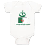 Baby Clothes Algerian Princess Crown Countries Baby Bodysuits Boy & Girl Cotton