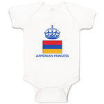 Baby Clothes Armenian Princess Crown Countries Baby Bodysuits Boy & Girl Cotton