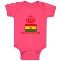 Baby Clothes Bolivian Princess Crown Countries Baby Bodysuits Boy & Girl Cotton