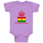 Baby Clothes Bolivian Princess Crown Countries Baby Bodysuits Boy & Girl Cotton