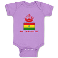 Baby Clothes Bolivian Princess Crown Countries Baby Bodysuits Boy & Girl Cotton