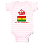 Baby Clothes Bolivian Princess Crown Countries Baby Bodysuits Boy & Girl Cotton