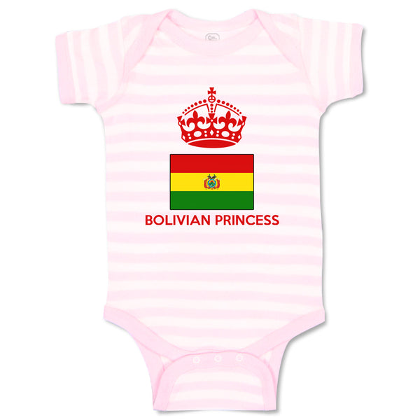Baby Clothes Bolivian Princess Crown Countries Baby Bodysuits Boy & Girl Cotton