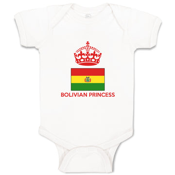 Baby Clothes Bolivian Princess Crown Countries Baby Bodysuits Boy & Girl Cotton