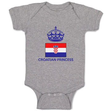 Baby Clothes Croatian Princess Crown Countries Baby Bodysuits Boy & Girl Cotton