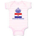 Baby Clothes Croatian Princess Crown Countries Baby Bodysuits Boy & Girl Cotton