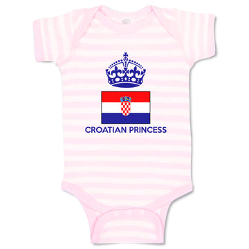 Baby Clothes Croatian Princess Crown Countries Baby Bodysuits Boy & Girl Cotton