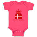 Baby Clothes Danish Princess Crown Countries Baby Bodysuits Boy & Girl Cotton