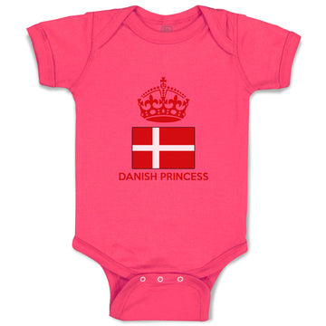 Baby Clothes Danish Princess Crown Countries Baby Bodysuits Boy & Girl Cotton