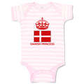 Baby Clothes Danish Princess Crown Countries Baby Bodysuits Boy & Girl Cotton