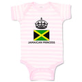 Baby Clothes Jamaican Princess Crown Countries Baby Bodysuits Boy & Girl Cotton