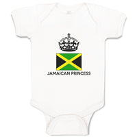 Baby Clothes Jamaican Princess Crown Countries Baby Bodysuits Boy & Girl Cotton