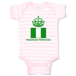 Baby Clothes Nigerian Princess Crown Countries Baby Bodysuits Boy & Girl Cotton