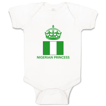 Baby Clothes Nigerian Princess Crown Countries Baby Bodysuits Boy & Girl Cotton