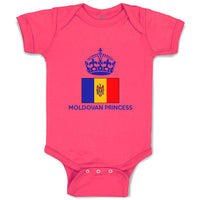 Baby Clothes Moldovan Princess Crown Countries Baby Bodysuits Boy & Girl Cotton