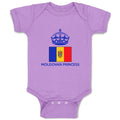 Baby Clothes Moldovan Princess Crown Countries Baby Bodysuits Boy & Girl Cotton