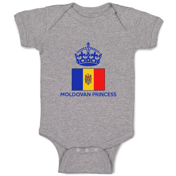 Baby Clothes Moldovan Princess Crown Countries Baby Bodysuits Boy & Girl Cotton