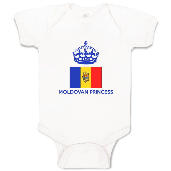 Baby Clothes Moldovan Princess Crown Countries Baby Bodysuits Boy & Girl Cotton