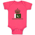Baby Clothes Pakistani Princess Crown Countries Baby Bodysuits Boy & Girl Cotton